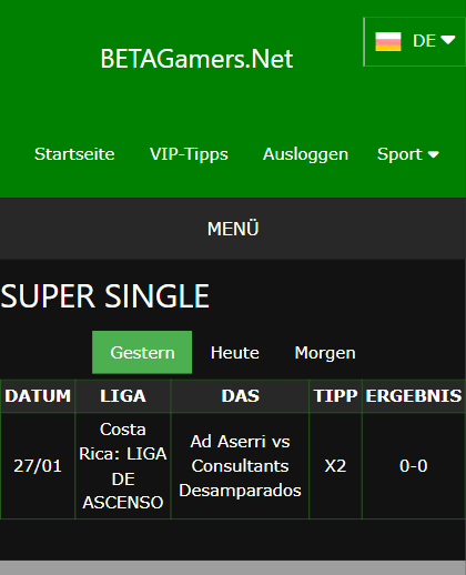 gewonnene Wettscheine